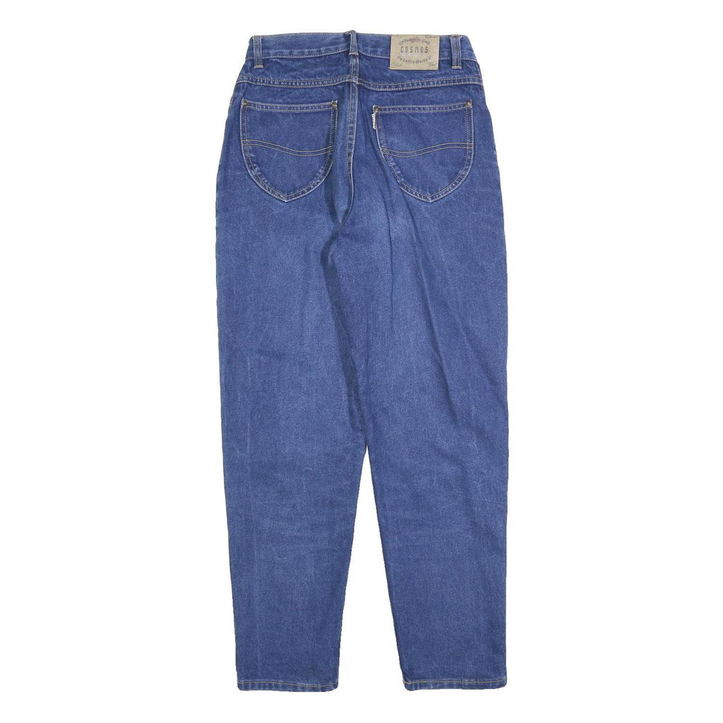 COSMOS Womens Jeans Blue Regular Straight Denim Medium W28 L28 Classic Cotton