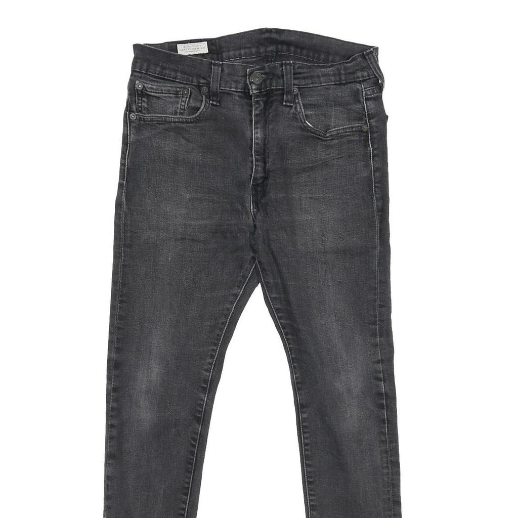 LEVI'S 519 BIG E Womens Jeans Black Slim Skinny Denim W30 L28 Classic Fit
