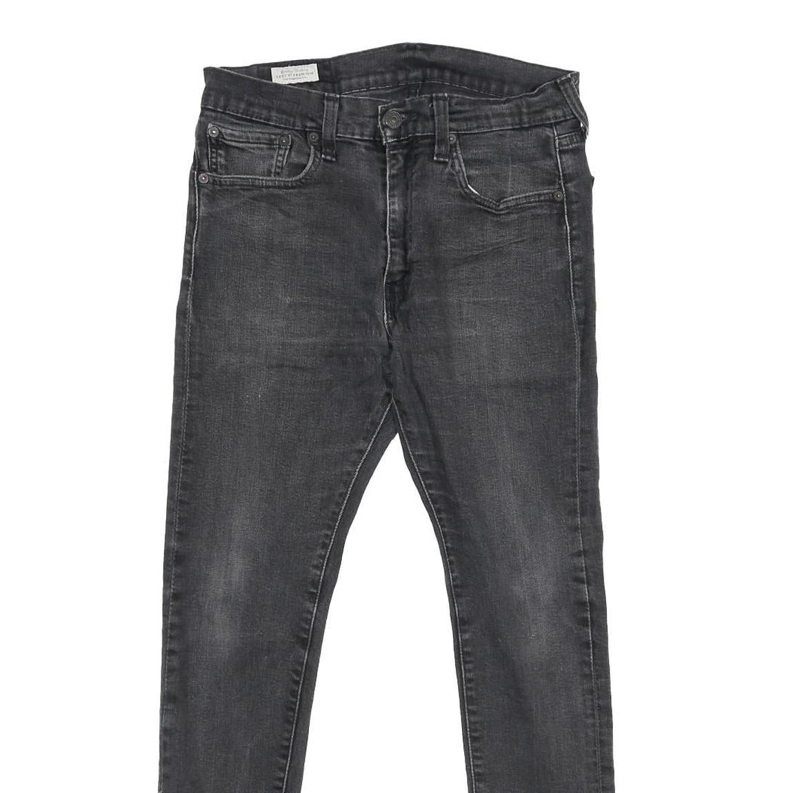 LEVI'S 519 BIG E Womens Jeans Black Slim Skinny Denim W30 L28 Classic Fit
