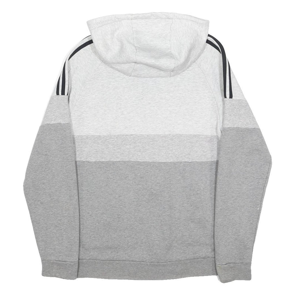 ADIDAS Mens Grey & Light Grey Full Zip Hoodie S Athletic Sportswear Track Top