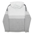 ADIDAS Mens Grey & Light Grey Full Zip Hoodie S Athletic Sportswear Track Top