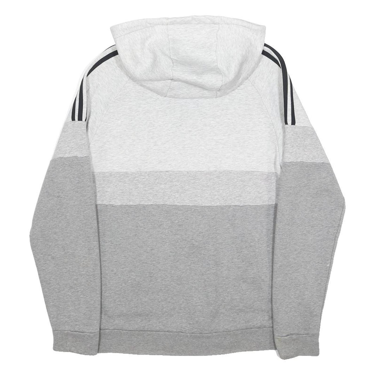 ADIDAS Mens Grey & Light Grey Full Zip Hoodie S Athletic Sportswear Track Top
