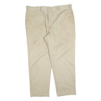 DICKIES Mens Regular Beige Cotton Blend Trousers W42 L30 Zip Closure Classic Fit