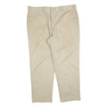 DICKIES Mens Regular Beige Cotton Blend Trousers W42 L30 Zip Closure Classic Fit
