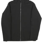 CALVIN KLEIN Mens Black Jacket S Polyester Zip Hooded Plain Casual Urban