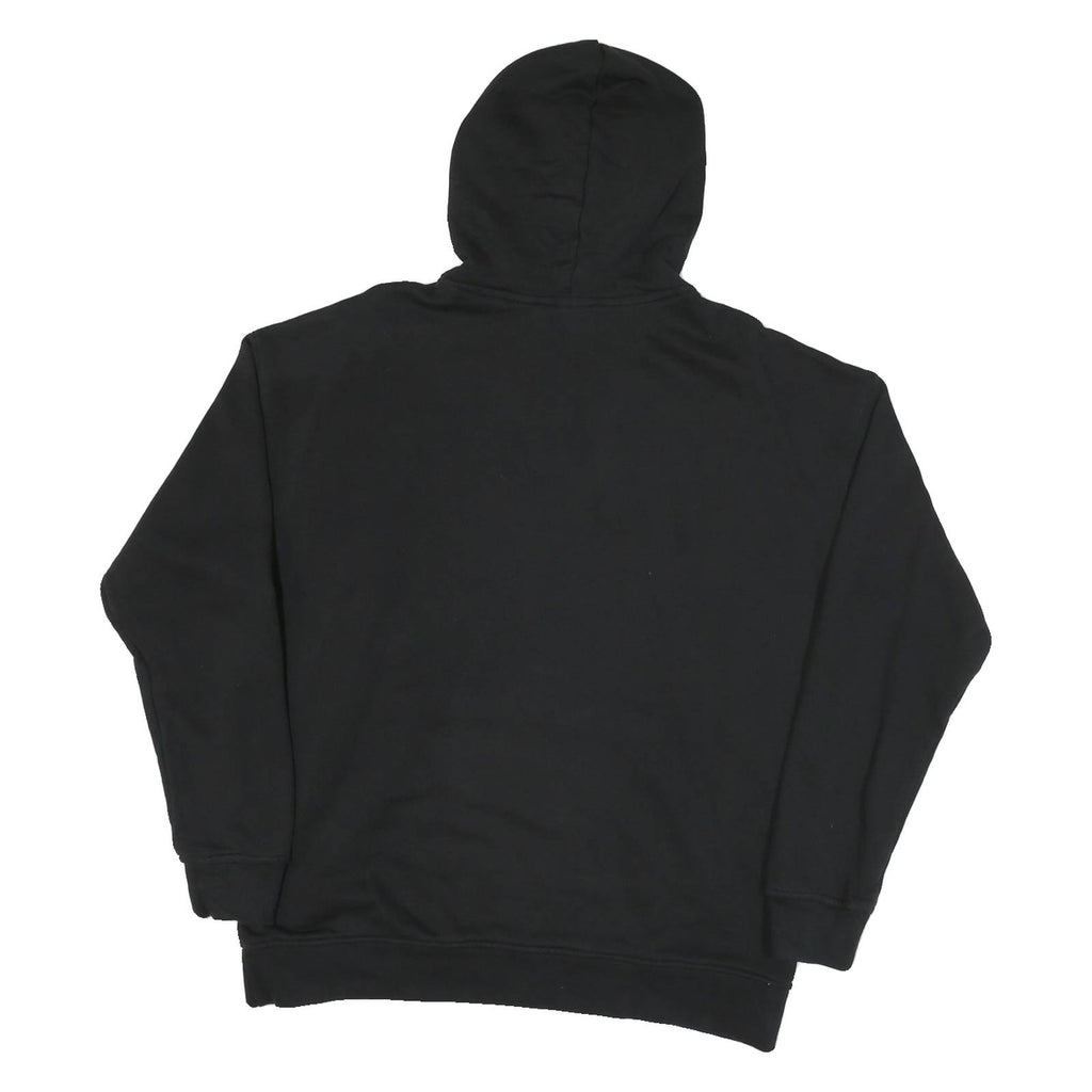 ADIDAS Womens Black Hoodie L Cotton Blend Pullover Logo Casual