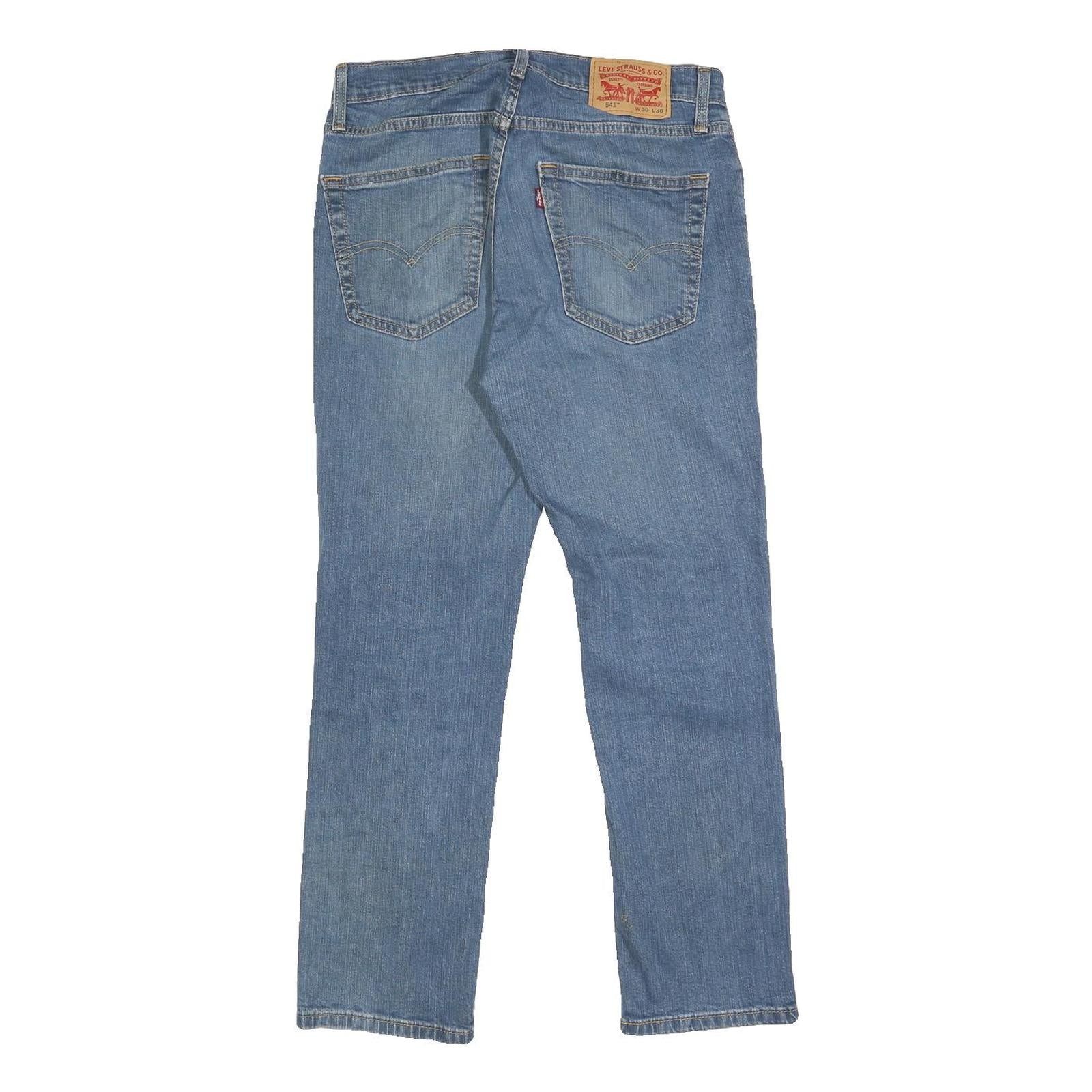 LEVI'S 541 Mens Slim Jeans Blue Denim W32 L27 Zip Cotton Blend