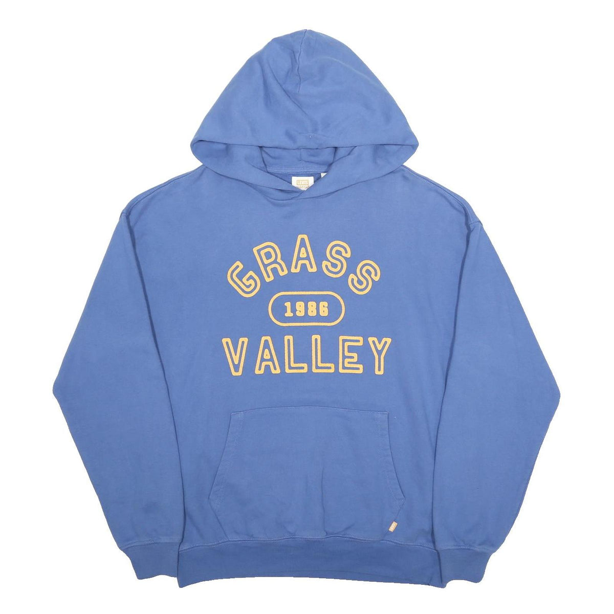 LEVI'S Mens Blue Grass Valley Pullover Hoodie M Cotton Blend Casual
