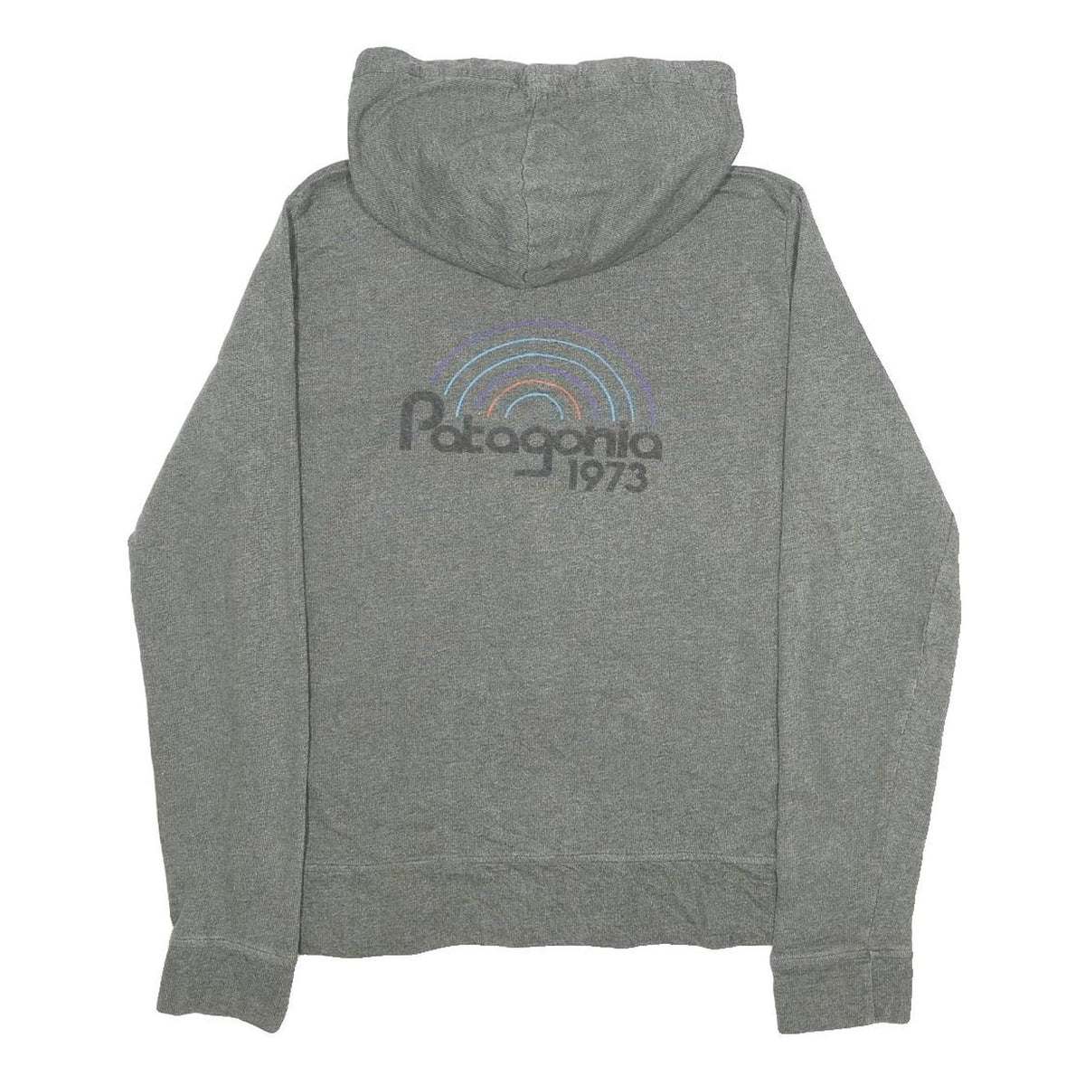 PATAGONIA Womens Grey Zip Front Hoodie M Cotton Blend Casual Sweatshirt