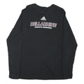 ADIDAS Mens Black Bellarmine Knights Swimming Graphic T-Shirt Long Sleeve Crew