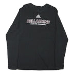 ADIDAS Mens Black Bellarmine Knights Swimming Graphic T-Shirt Long Sleeve Crew