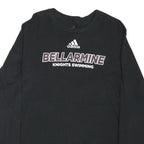 ADIDAS Mens Black Bellarmine Knights Swimming Graphic T-Shirt Long Sleeve Crew