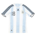 ADIDAS Mens Blue & White Messi Football Shirt S Short Sleeve Crew Neck 18