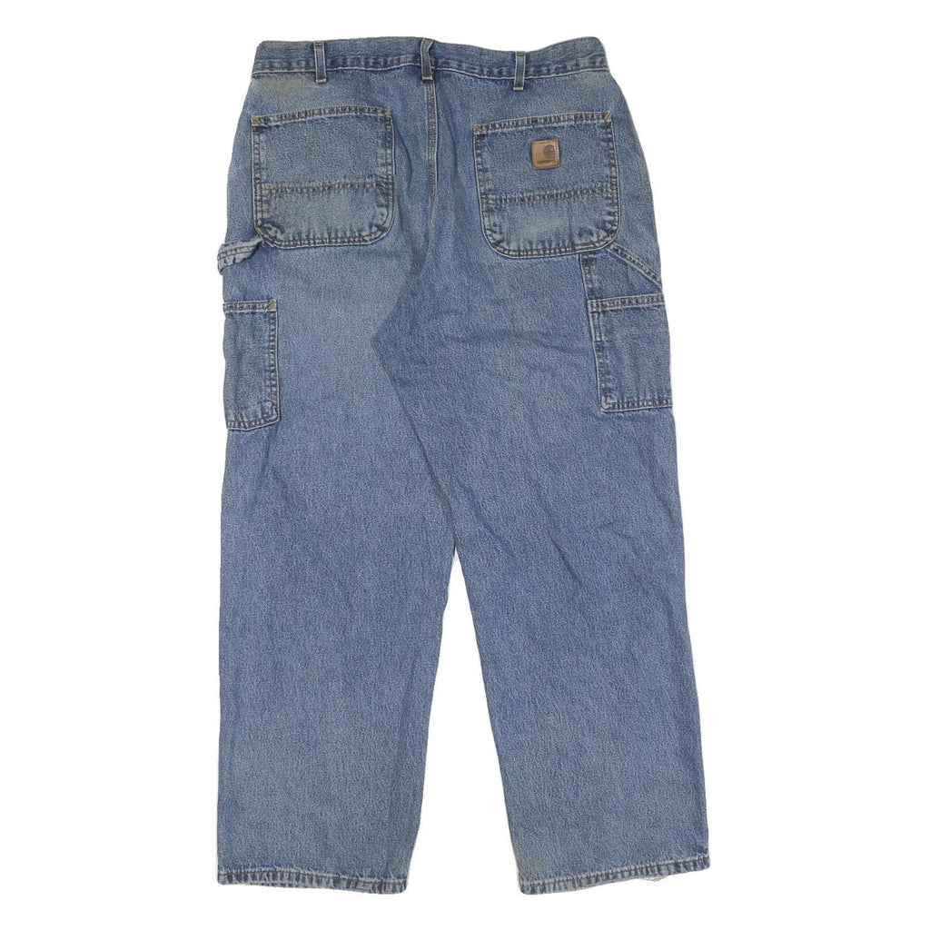 CARHARTT Mens Jeans Blue Regular Straight Denim Medium W36 L30 Workwear