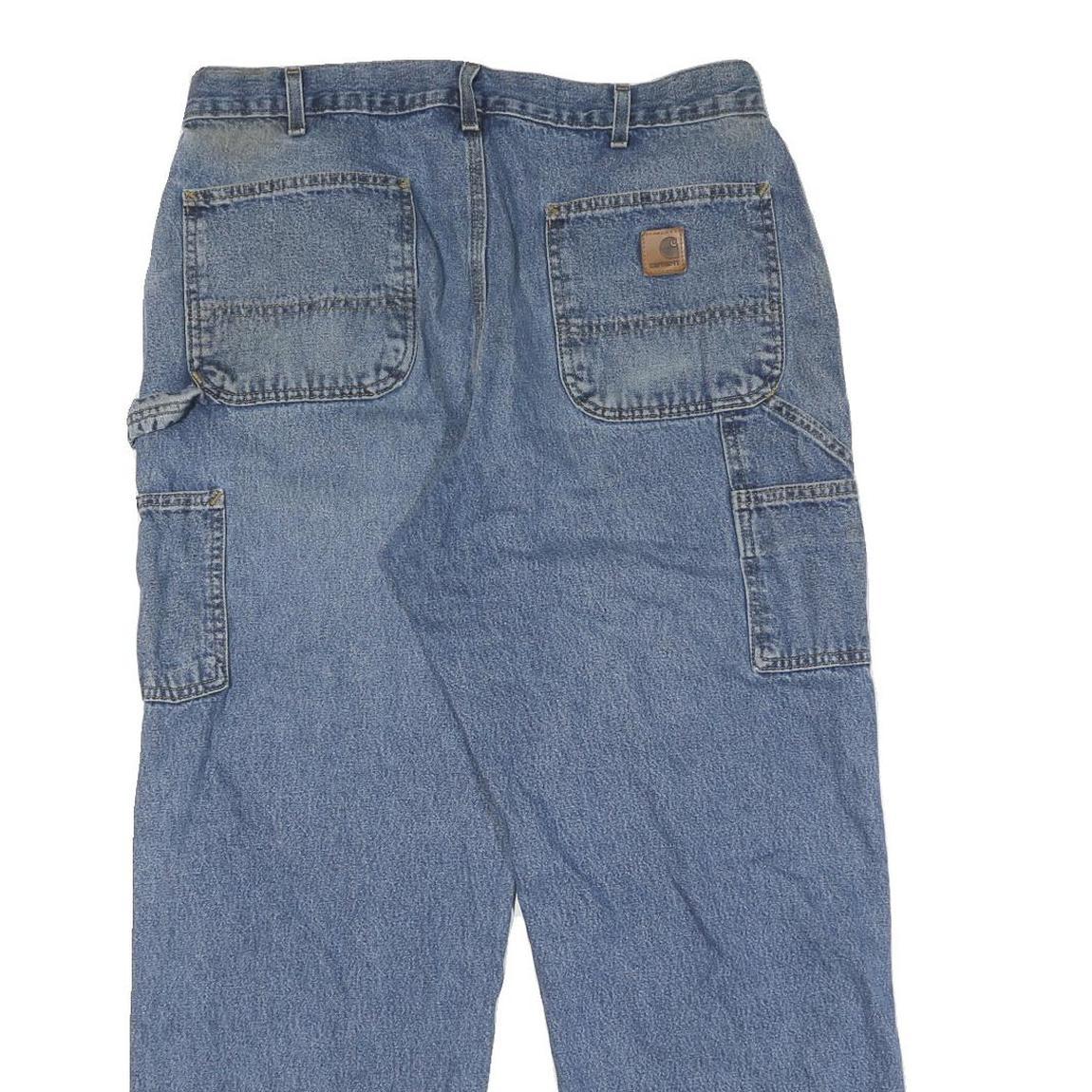 CARHARTT Mens Jeans Blue Regular Straight Denim Medium W36 L30 Workwear