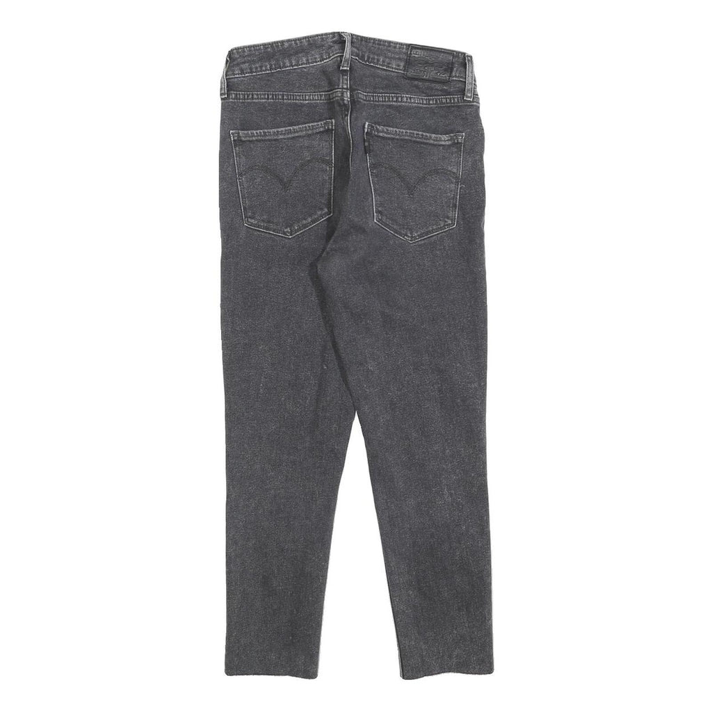 LEVI'S 721 Womens Jeans Black Slim Skinny Denim W26 L22 Zip Cotton Blend