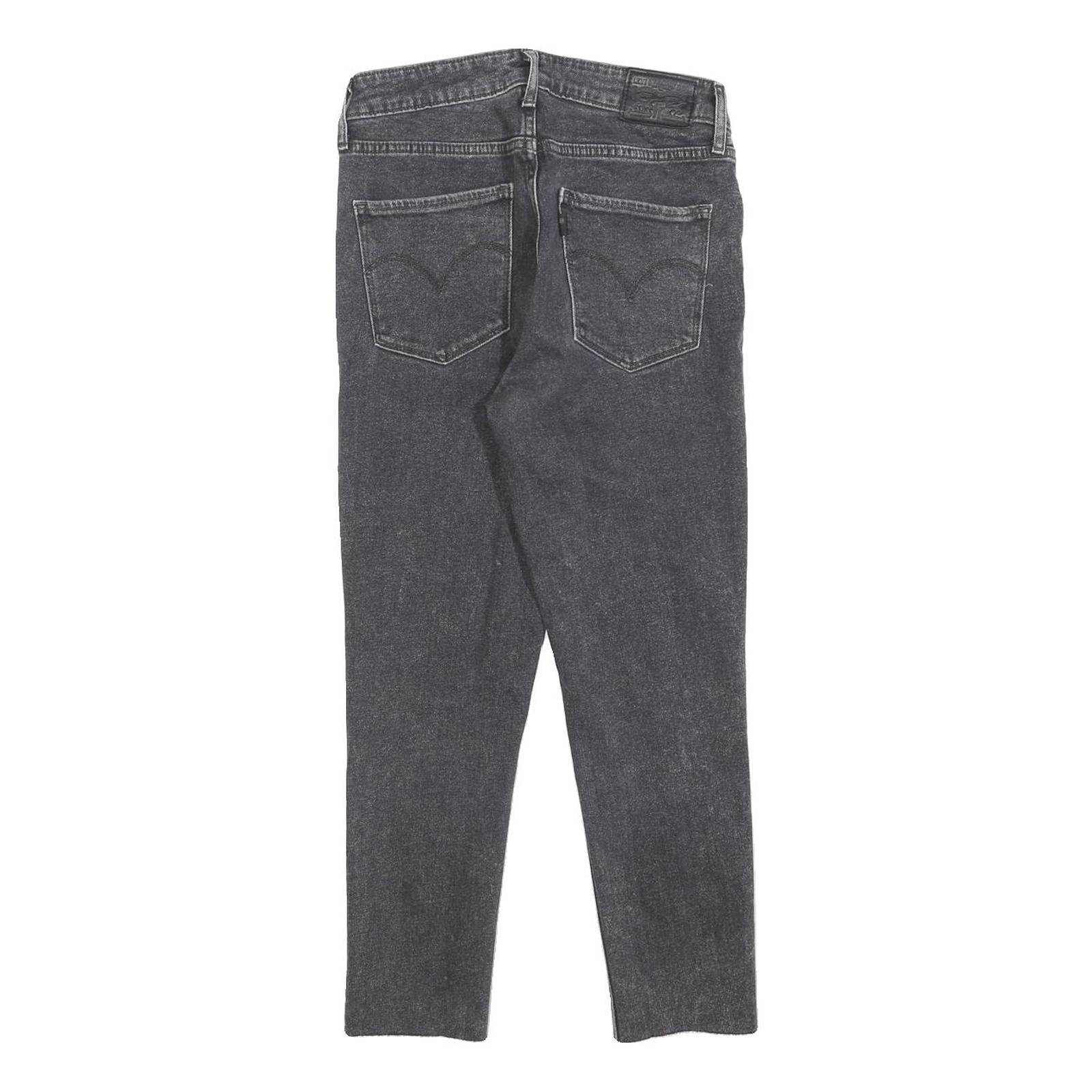 LEVI'S 721 Womens Jeans Black Slim Skinny Denim W26 L22 Zip Cotton Blend