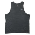 NIKE Womens Black Sleeveless T-Shirt L Cotton Blend Athletic Vest Fitness Gym