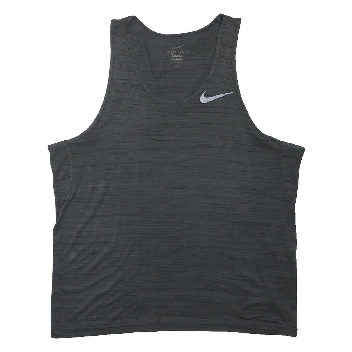 NIKE Womens Black Sleeveless T-Shirt L Cotton Blend Athletic Vest Fitness Gym