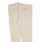 YES OR NO Womens Cotton Blend Beige Slim Cargo Trousers W36 L28 Zip Pockets