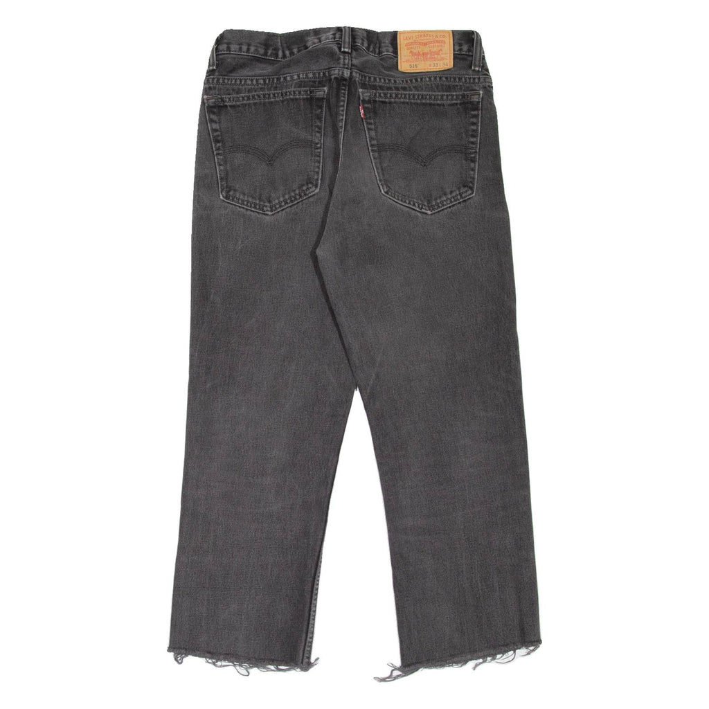 LEVI'S 516 Jeans Mens Grey Regular Straight Stone Wash W30 L25