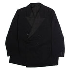 Mens Blazer Jacket Black Wool L