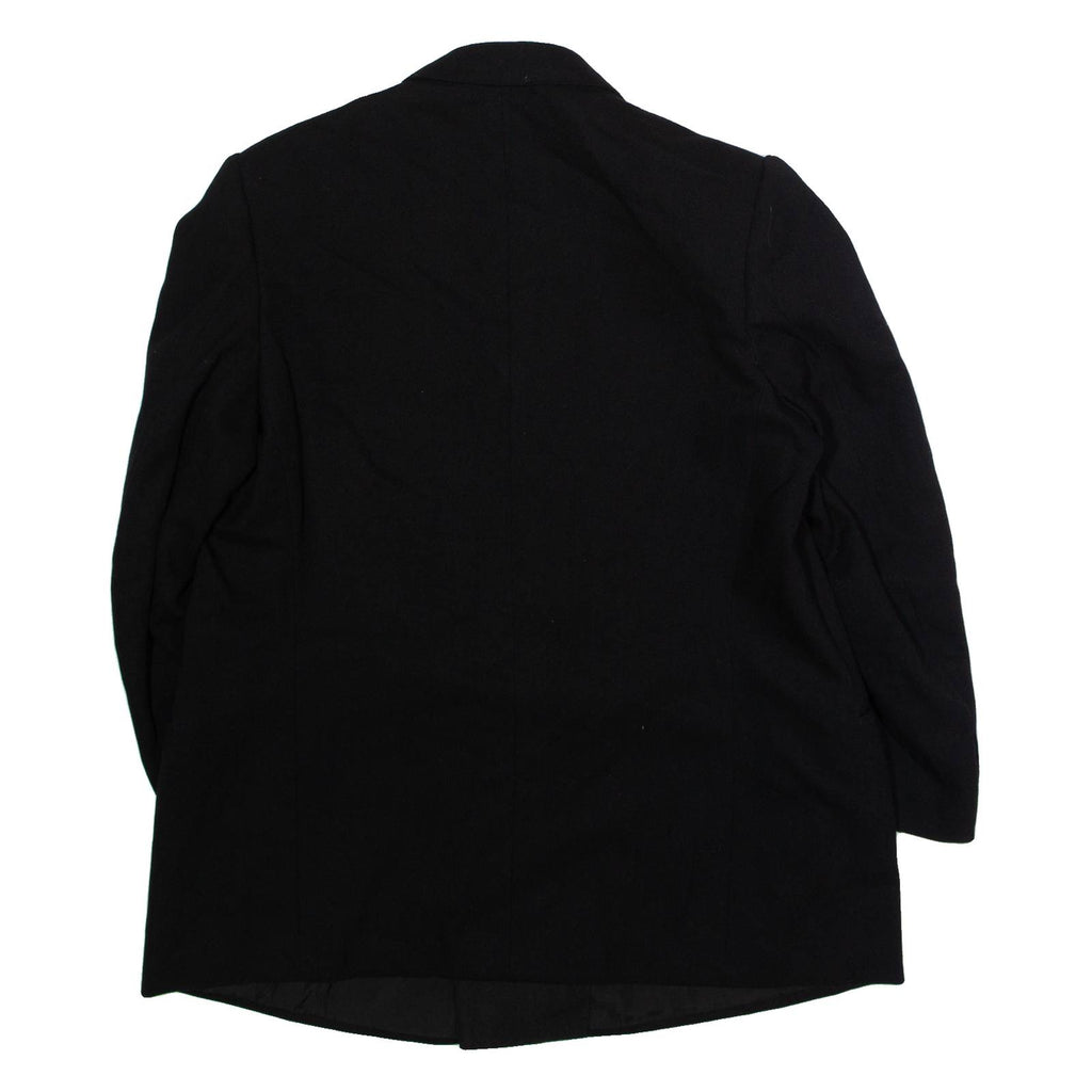 Mens Blazer Jacket Black Wool L