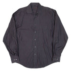PIERRE CARDIN Mens Plain Shirt Black Long Sleeve L