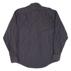 PIERRE CARDIN Mens Plain Shirt Black Long Sleeve L