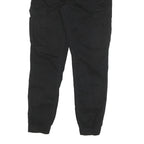 YES OR NO Mens Black Relaxed Cargo Trousers W32 L25 Zip Cotton Blend Casual