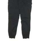 YES OR NO Mens Black Relaxed Cargo Trousers W32 L25 Zip Cotton Blend Casual