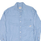 GUESS Womens Denim Shirt Blue Long Sleeve S