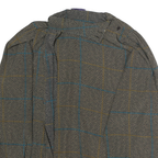 JAC DALE Womens Brown Checked Shirt Long Sleeve Collared M Elegant