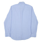 TOMMY HILFIGER Fitted Mens Shirt Blue Check Long Sleeve M