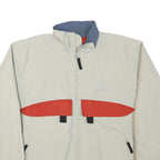 ADIDAS Mens Cream & Red Zip Jacket L Polyester Blend Plain Sportswear