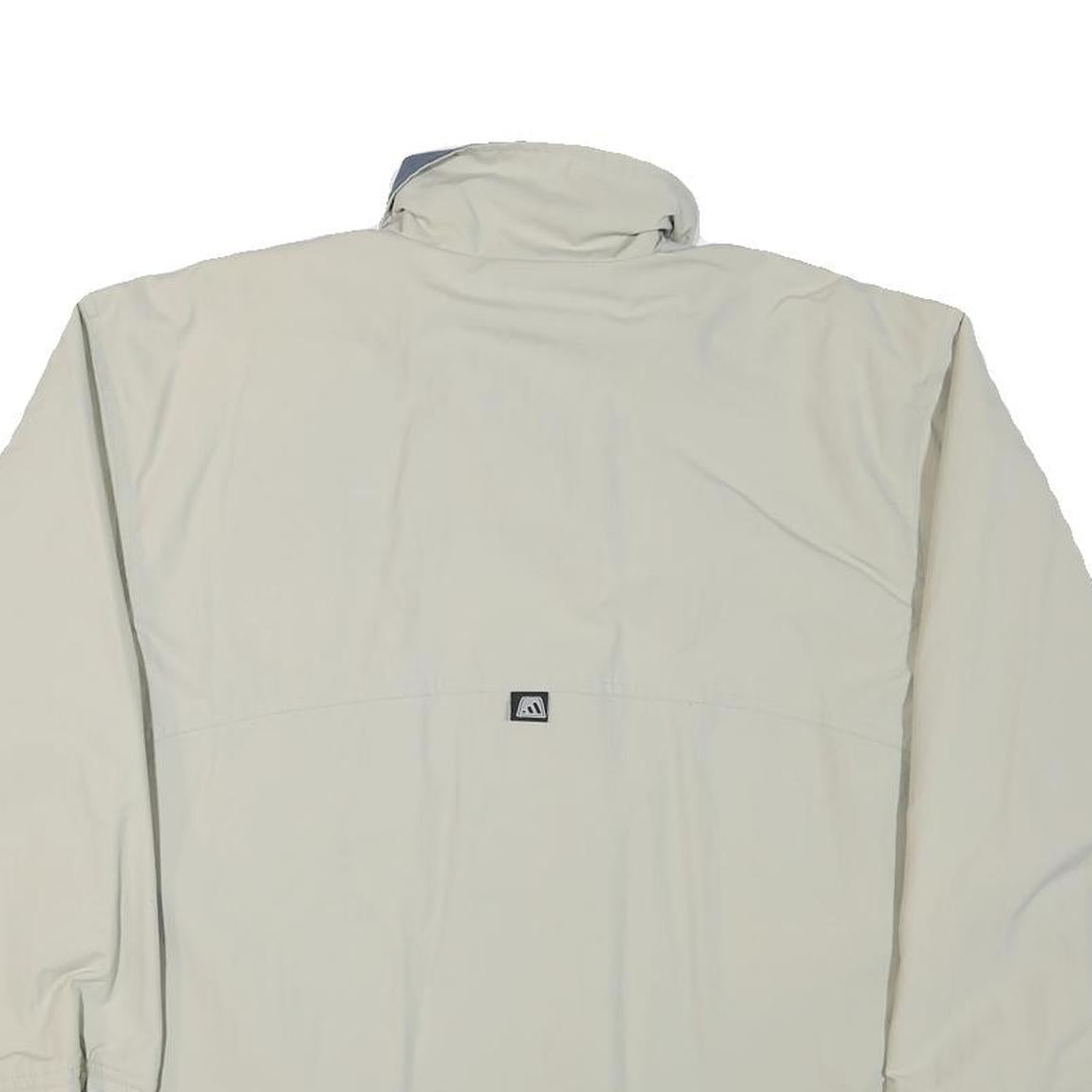 ADIDAS Mens Cream & Red Zip Jacket L Polyester Blend Plain Sportswear