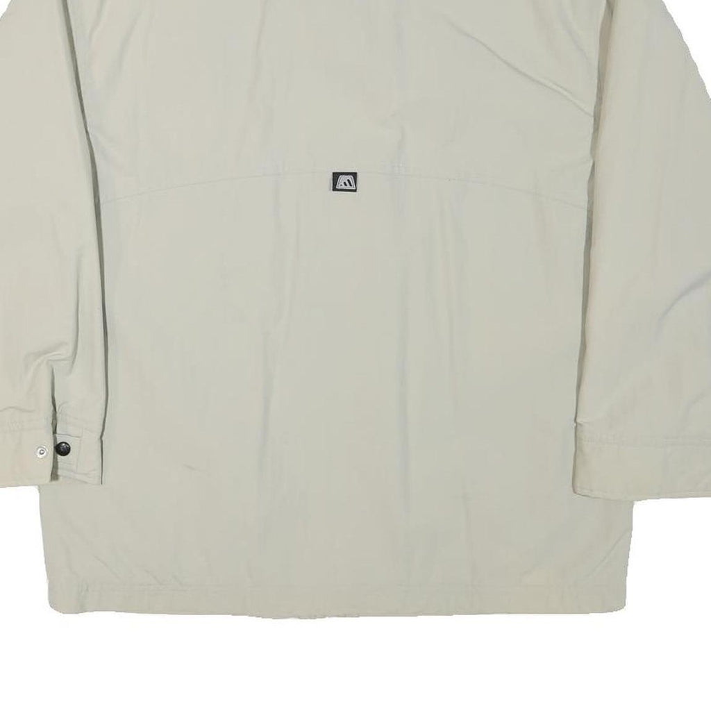 ADIDAS Mens Cream & Red Zip Jacket L Polyester Blend Plain Sportswear