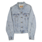 LEVI'S Womens Blue Denim Cotton Button Jacket M Classic Fashion