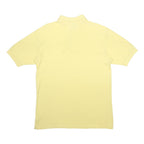 DIADORA Mens Yellow Polo Shirt Short Sleeve Plain L Casual Summer Cotton