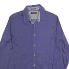 TED BAKER Mens Blue Shirt M Cotton Blend Casual Smart Workwear