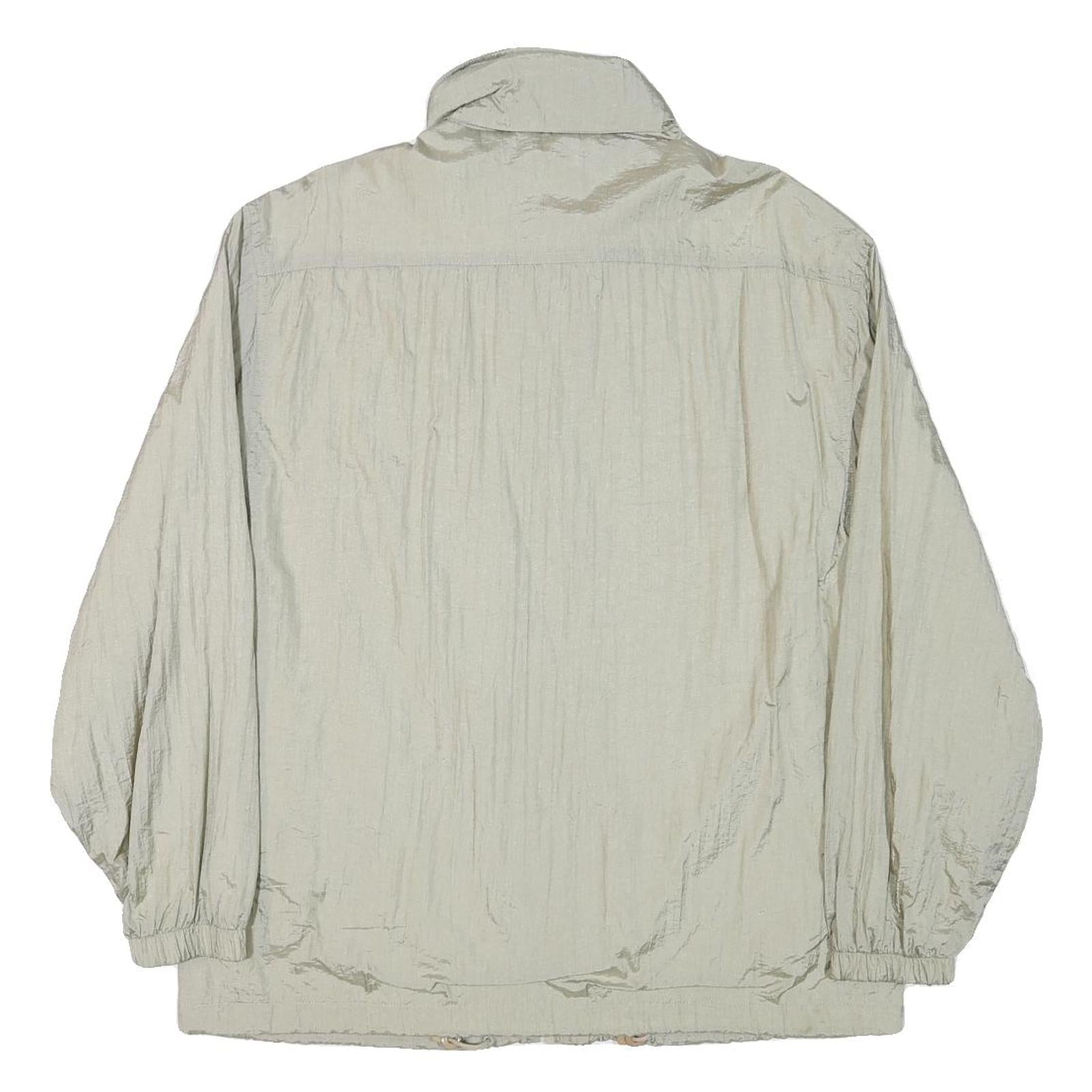 NEYELLE Womens Beige Jacket XL Polyester Blend Plain Zip Lightweight Casual