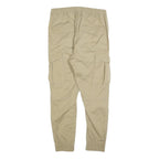 H&M Mens Beige Slim Drawstring Cargo Trousers W30 L27 Casual Cotton Blend