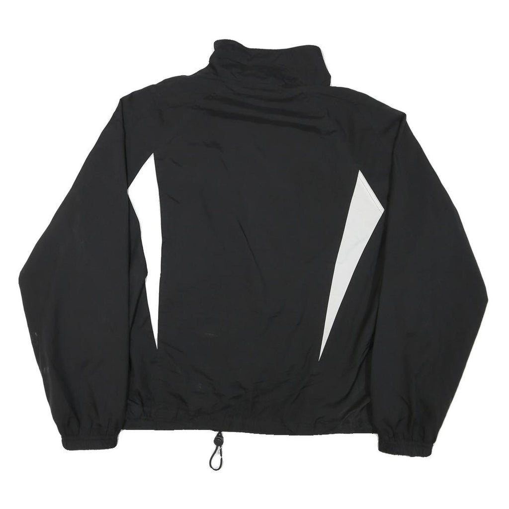FILA Womens Black White Polyester Blend Track Jacket M Zip Plain Sportswear