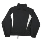 FILA Womens Black White Polyester Blend Track Jacket M Zip Plain Sportswear
