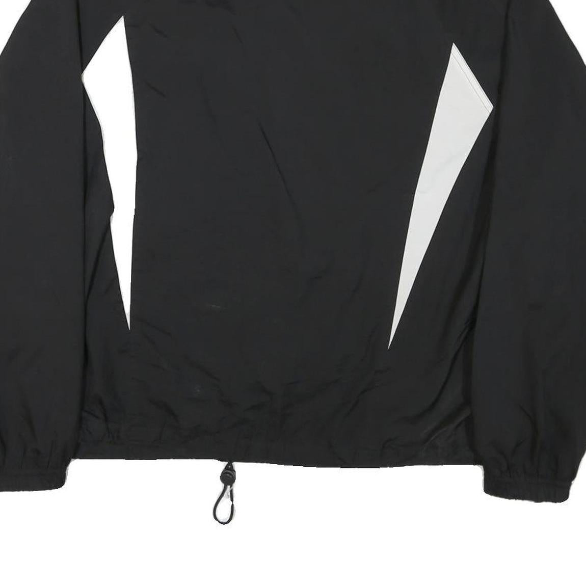 FILA Womens Black White Polyester Blend Track Jacket M Zip Plain Sportswear