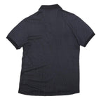 TOMMY HILFIGER Womens Blue Polo Shirt M Short Sleeve Cotton Blend Dotted Print