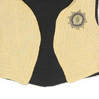 Womens Beige Knitted Sleeveless Jacket S Polyester Blend Plain Unique Brooch