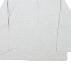 OOCHI VERDI Womens Light Grey Sweatshirt Embroidered Collar M Long Sleeve Casual