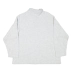 OOCHI VERDI Womens Light Grey Sweatshirt Embroidered Collar M Long Sleeve Casual