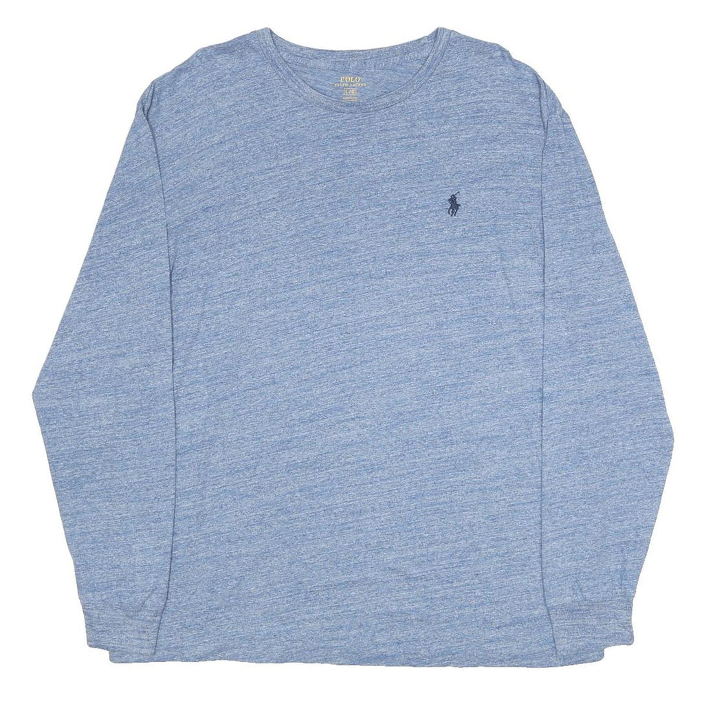 POLO RALPH LAUREN Mens Blue Long Sleeve Crew Neck Cotton T-Shirt L